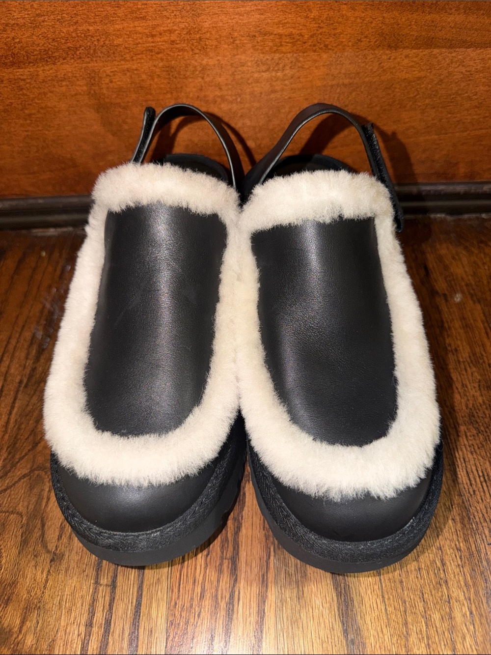 Ugg Women’s Black Faux Fur-Lined Slip-On Shoes